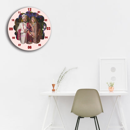 Personalized Wall Clock (Round floral)