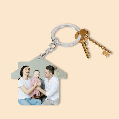 Personalized keychain Home set of two