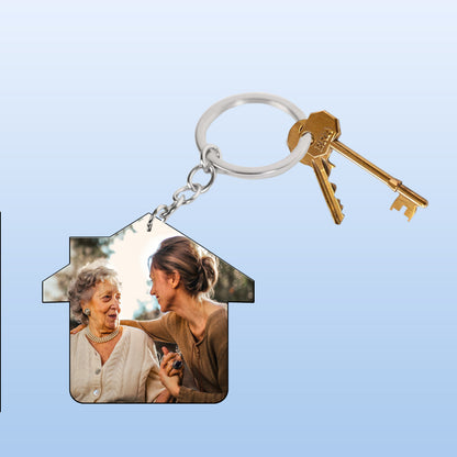 Personalized keychain Home set of two