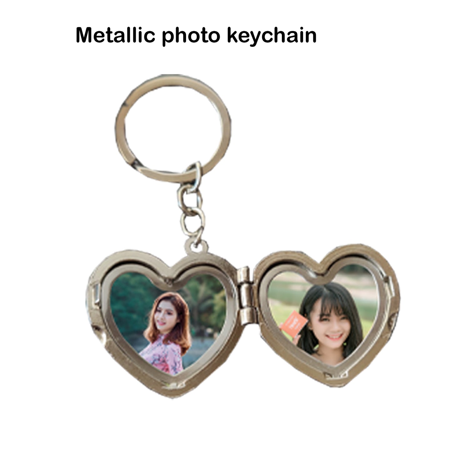 Personalized keychain Hexagon shape set of two