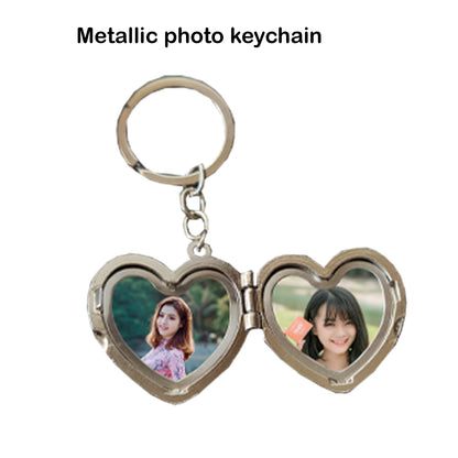 Personalized keychain Hexagon shape set of two